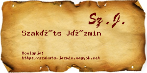 Szakáts Jázmin névjegykártya